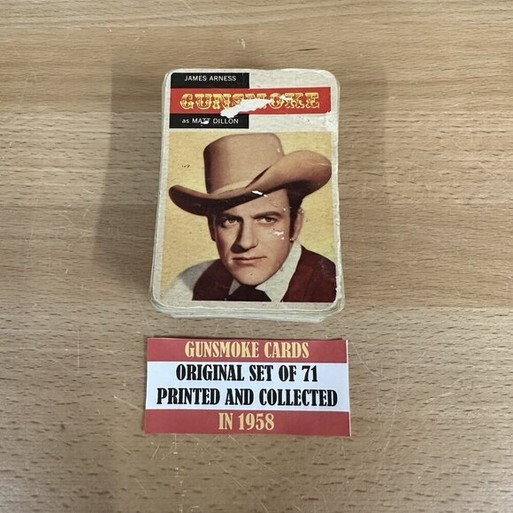 1958 Topps TV Westerns Gunsmoke Steve Mcqueen Complete set 71 Trading Cards - Picture 1 of 5